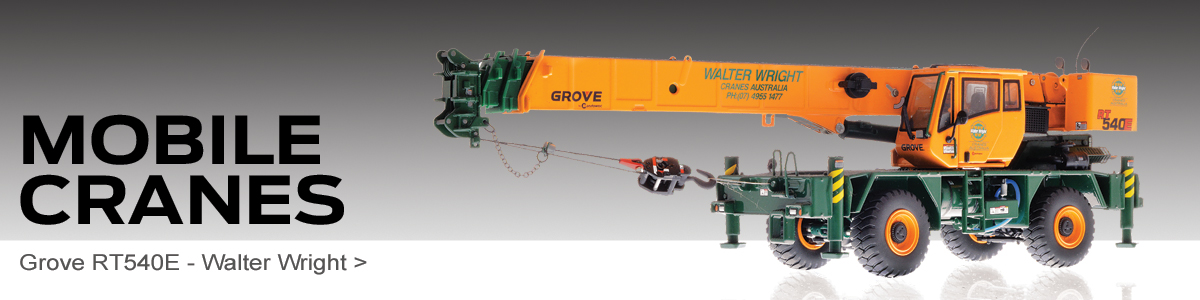Shop Diecast Mobile Cranes scale model replicas including the Grove RT540E Walter Wright!